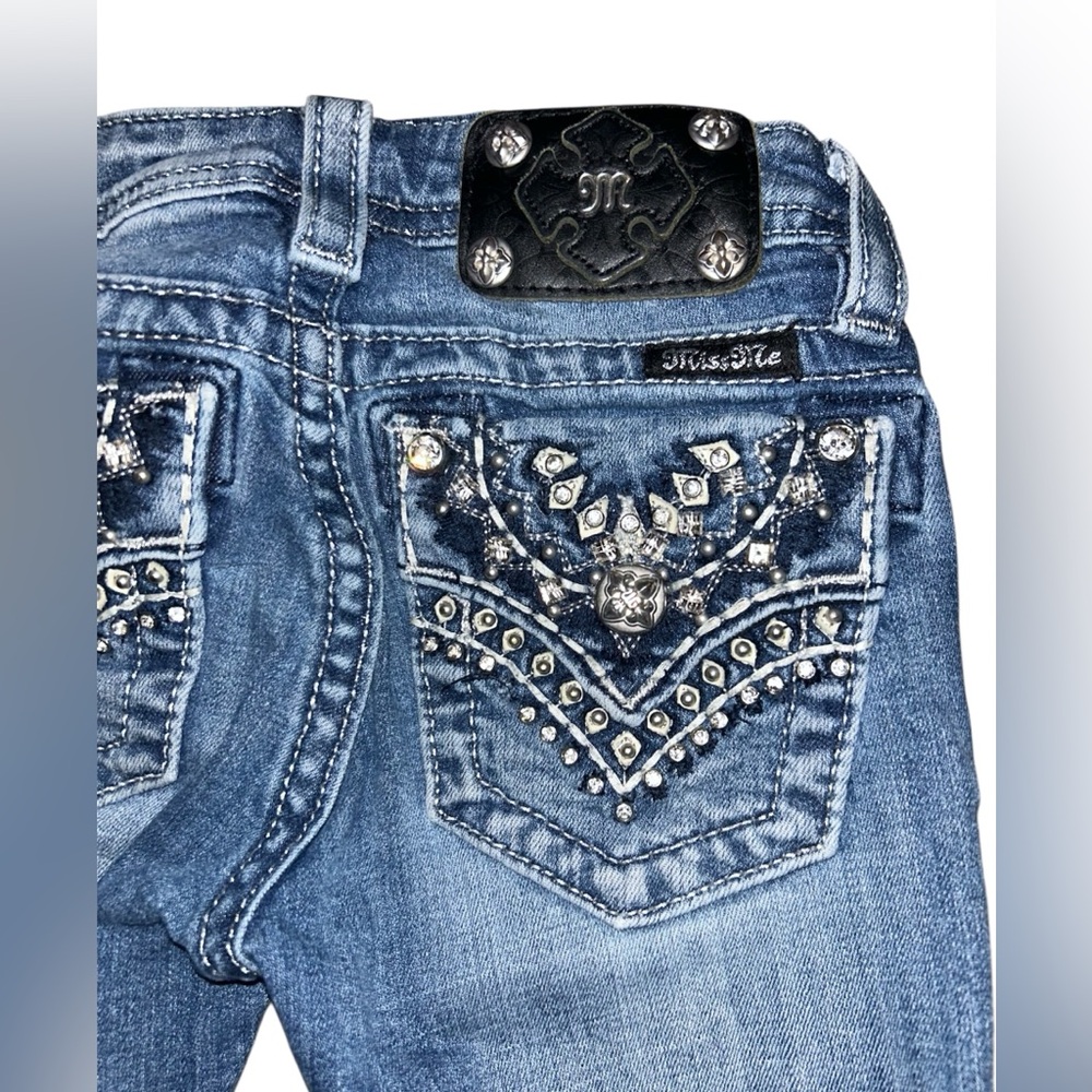 Miss Me Capri Jeans Girls Size 8 - Picture 3 of 5